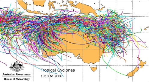 Tropical Cyclones 1910 - 2006. Bureau of Meteorology
