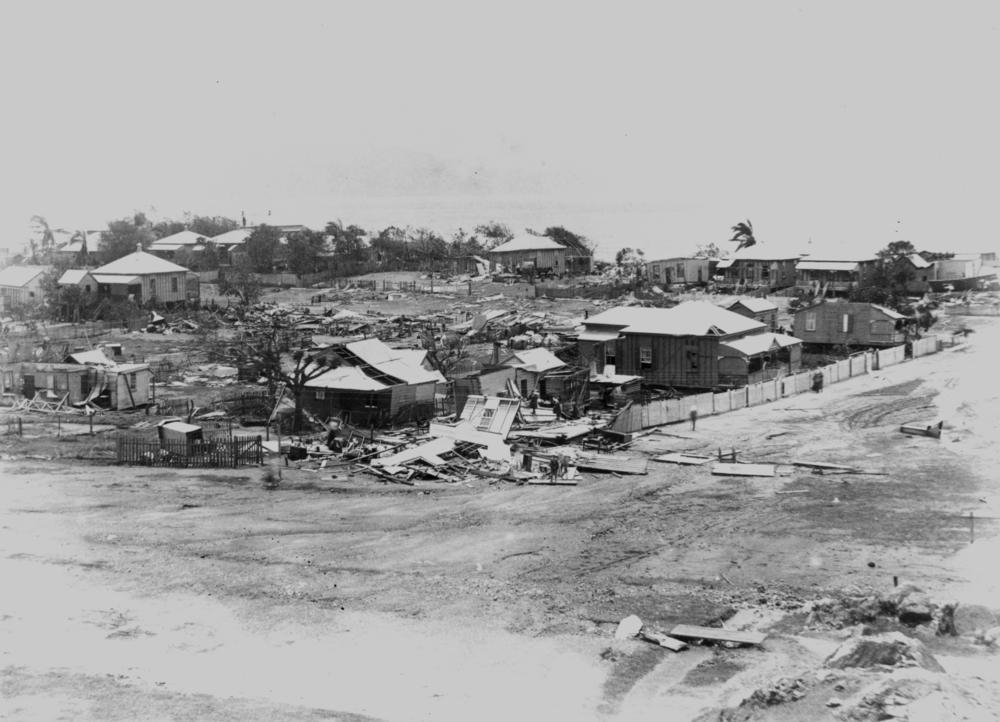 Destruction caused by Cyclone 'Leonta'  'John Oxley Library, State Library of Queensland Image: 166434'.