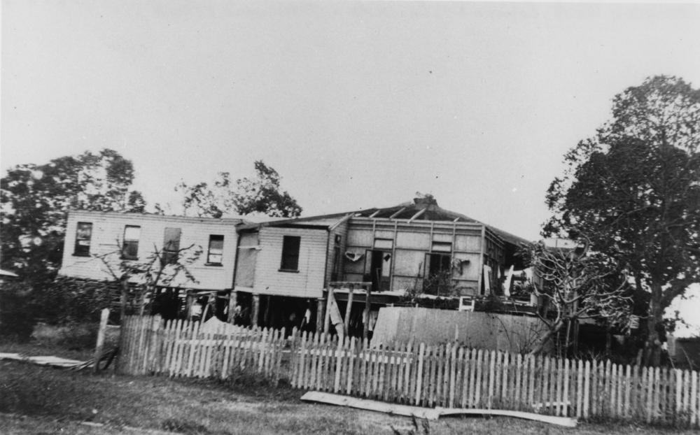 Svensen's Flats in Cairns after the cyclone in 1927, 'John Oxley Library, State Library of Queensland Image: 161872'.