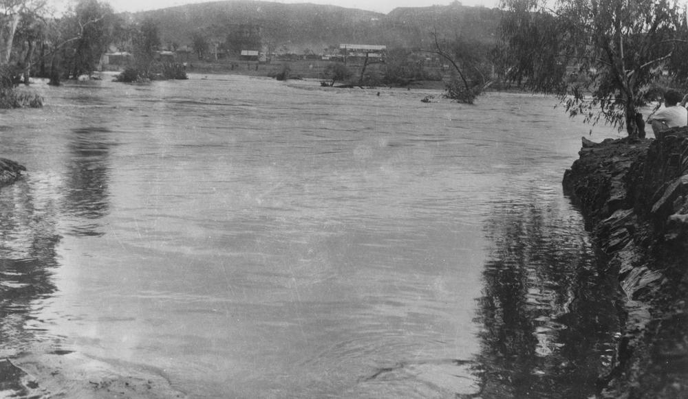 Leichhardt River in flood, Mount Isa.  ' John Oxley Library, State Library of Queensland Negative number: 201974'