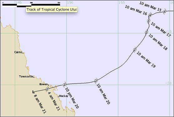 Cyclone Ului Track (BOM)