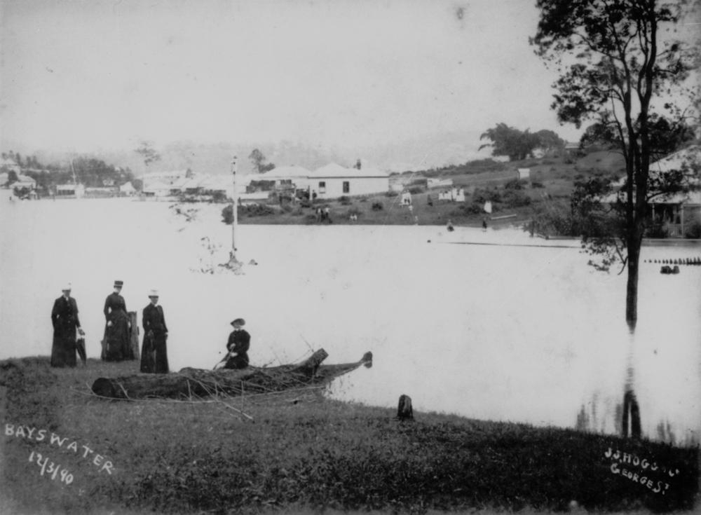  Floods along Bayswater Road, Rosalie, Brisbane, 1890. 'John Oxley Library, State Library of Queensland   Image:91410'.