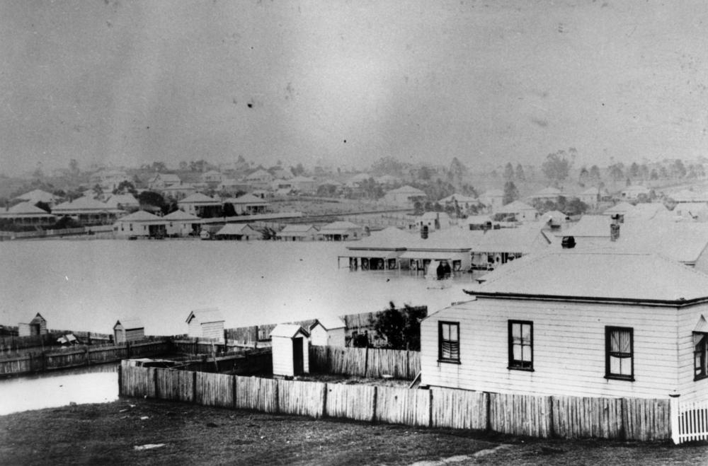 Looking across towards Lutwyche from Albion during the 1893 flood 'John Oxley Library, State Library of Queensland Image: 53573

