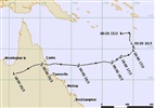 Cyclone Larry track