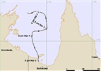 Cyclone Greg track